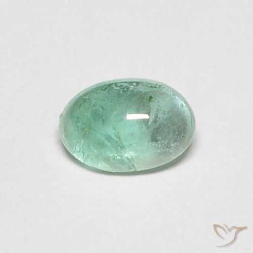 0.40ct طبيعي اخضر فاتح زمرد, بيضوي, شفاف