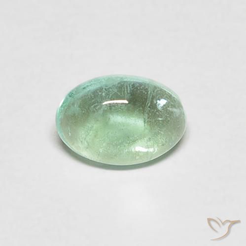 0.40ct طبيعي أخضر نعناعى فاتح زمرد, بيضوي, شفاف