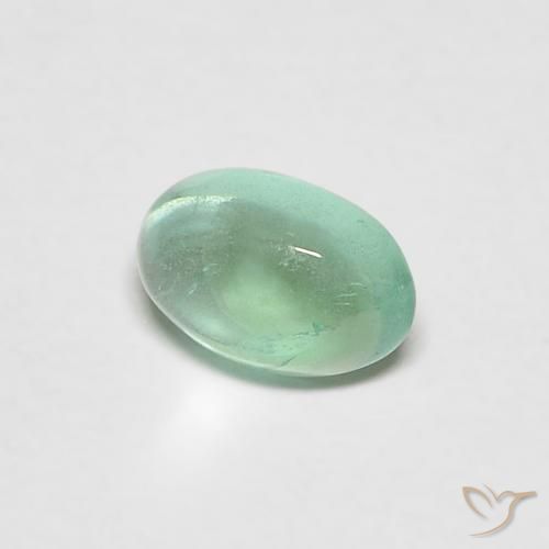 0.40ct طبيعي أخضر رائع فاتح زمرد, بيضوي, شفاف
