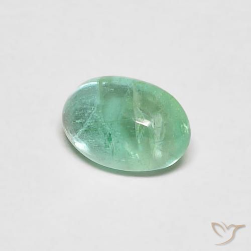 0.40ct طبيعي أخضرالنعناع زمرد, بيضوي, شفاف