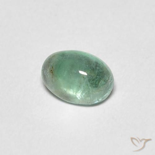 0.37ct طبيعي أخضر نعناعى فاتح زمرد, بيضوي, شفاف