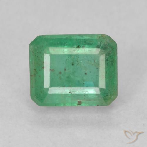 0.74ct طبيعي أخضر رائع فاتح زمرد, قص الزمرد, SI