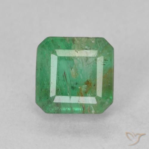 0.72ct طبيعي أخضر فستقى زمرد, قص الزمرد, SI