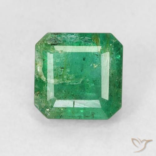 0.66ct طبيعي أخضر رائع زمرد, قص الزمرد, SI-I1