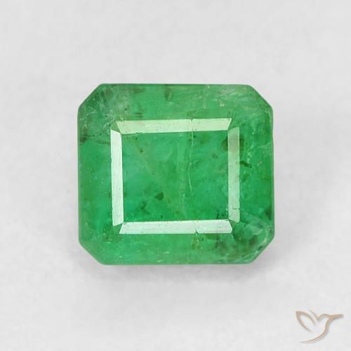 0.72ct طبيعي أخضر متوسط زمرد, قص الزمرد, SI-I1