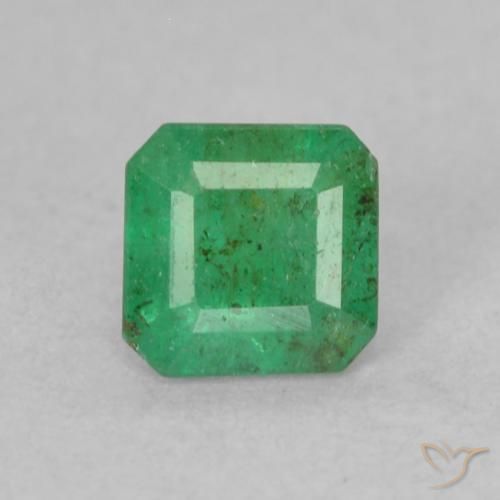 0.35ct طبيعي اخضر زاهى زمرد, قص الزمرد, SI