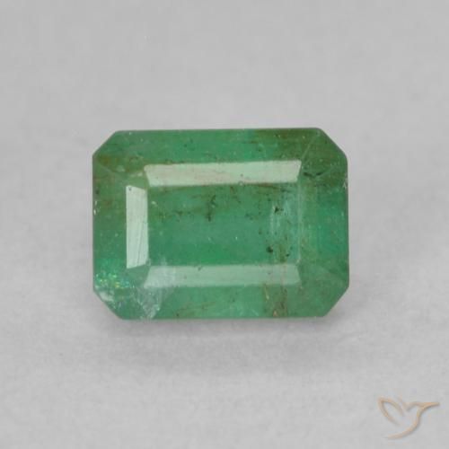 0.57ct طبيعي أخضر متوسط زمرد, قص الزمرد, SI