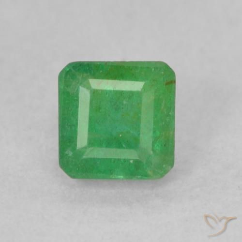 0.33ct طبيعي أخضر النفل زمرد, قص الزمرد, SI