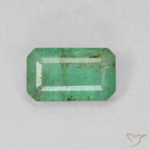 0.48ct طبيعي أخضر متوسط زمرد, قص الزمرد, SI