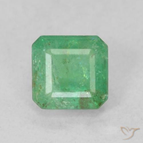 0.44ct طبيعي أخضر النفل زمرد, قص الزمرد, SI