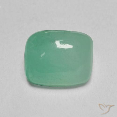 0.79ct طبيعي اخضر زاهى زمرد, وسادة, نصف شفاف