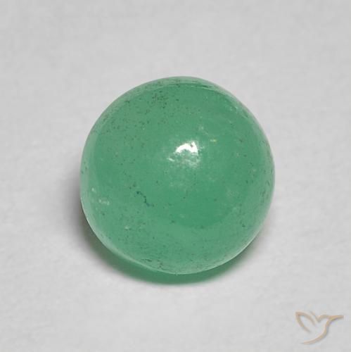0.86ct طبيعي أخضر متوسط زمرد, دائري, نصف شفاف