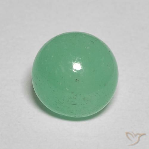 1.30ct طبيعي أخضرالنعناع زمرد, دائري, نصف شفاف