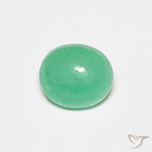 0.80ct طبيعي أخضر فستقى زمرد, بيضوي, نصف شفاف