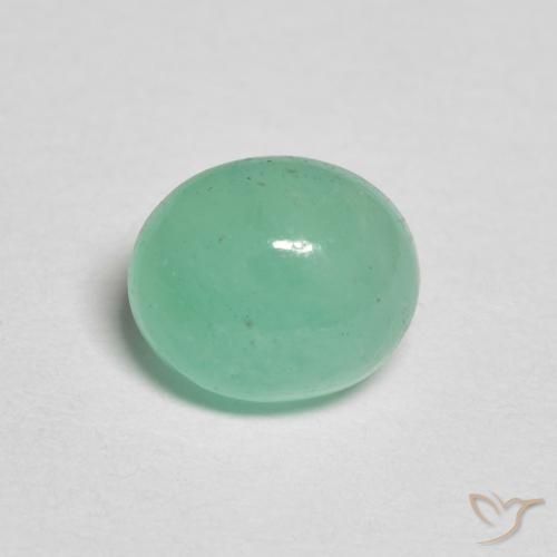 1.13ct طبيعي اخضر زاهى زمرد, بيضوي, نصف شفاف