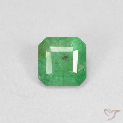 0.30ct طبيعي أخضر النفل زمرد, قص الزمرد, SI