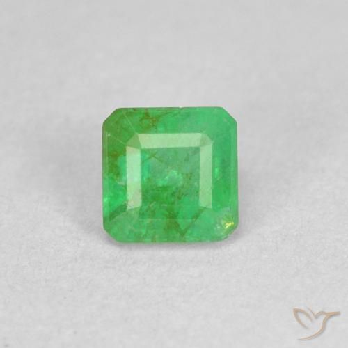 0.33ct طبيعي أخضر النفل زمرد, قص الزمرد, SI