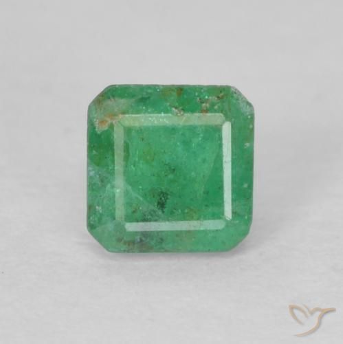 0.27ct طبيعي أخضر ريحانى فاتح زمرد, قص الزمرد, SI