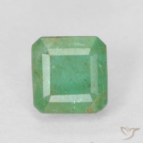0.45ct طبيعي أخضر متوسط زمرد, قص الزمرد, SI