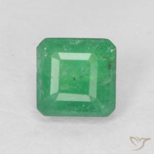 0.27ct طبيعي أخضر متوسط زمرد, قص الزمرد, SI