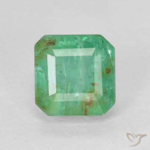 0.45ct طبيعي اخضر زاهى زمرد, قص الزمرد, SI