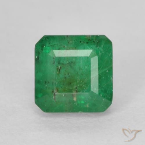 0.52ct طبيعي أخضر متوسط زمرد, قص الزمرد, SI