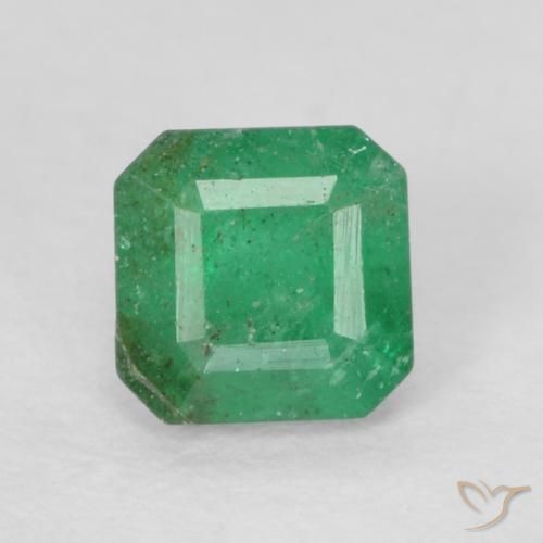0.27ct طبيعي أخضر دافئ زمرد, قص الزمرد, SI
