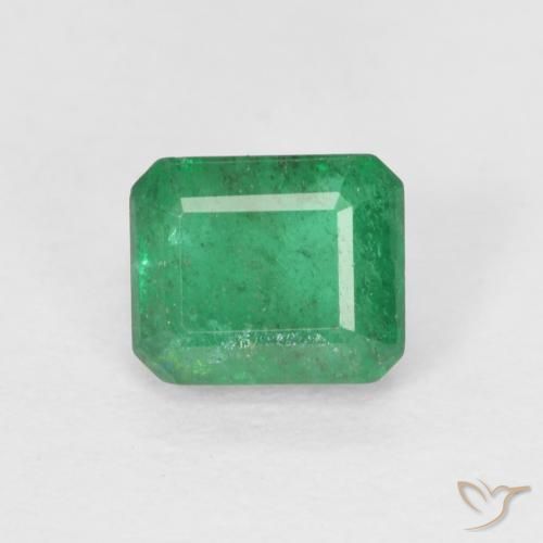 0.59ct طبيعي اخضر فاتح زمرد, قص الزمرد, SI