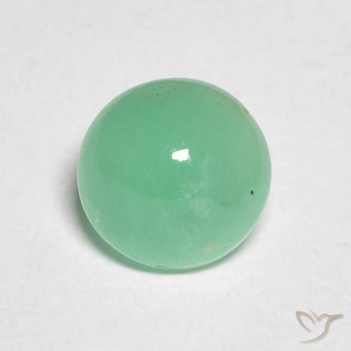 0.88ct طبيعي أخضر فستقى زمرد, دائري, نصف شفاف