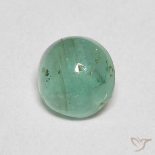 0.44ct طبيعي أخضر زمردى فاتح زمرد, دائري, شفاف