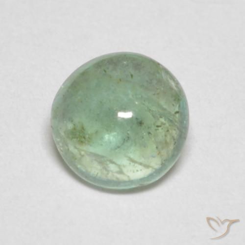 0.41ct طبيعي أخضر أصفر فاتح جدا زمرد, دائري, شفاف