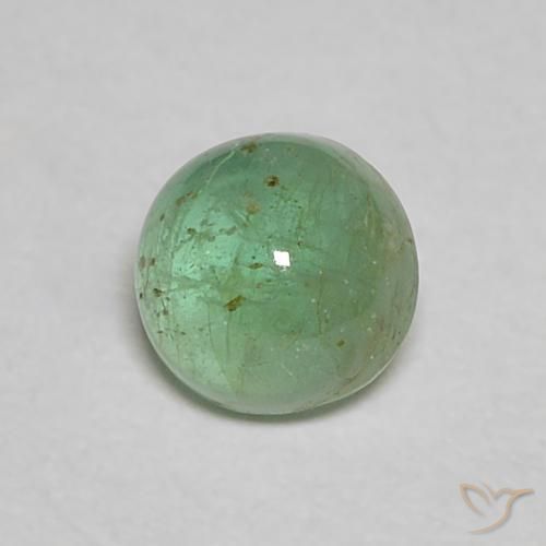 0.44ct طبيعي أخضر رائع فاتح زمرد, دائري, شفاف