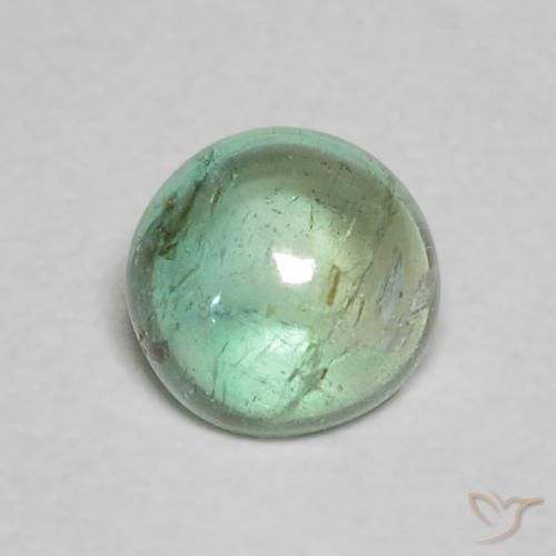 0.44ct طبيعي اخضر فاتح زمرد, دائري, شفاف