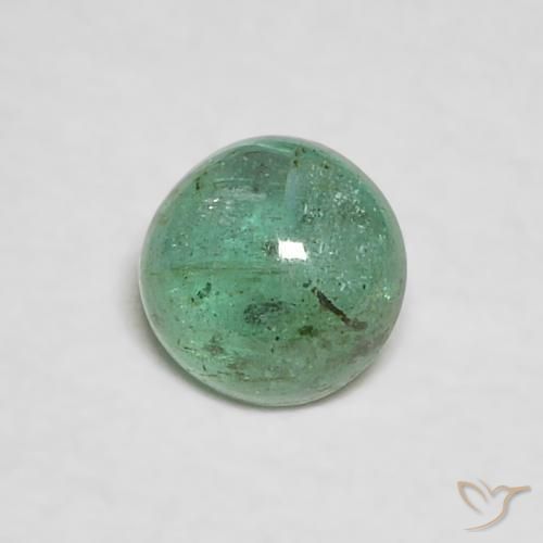 0.32ct طبيعي أخضر فاتح متوسط زمرد, دائري, شفاف