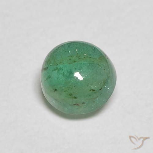 0.43ct طبيعي أخضر فاتح متوسط زمرد, دائري, شفاف