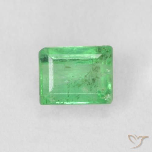 0.16ct طبيعي أخضر مصفر باهت زمرد, باجيت, قليلا جدا