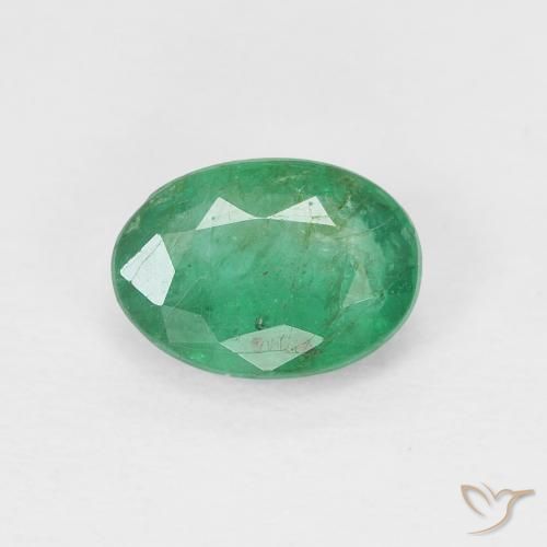 0.73ct طبيعي أخضر دافئ زمرد, بيضوي, VS-SI