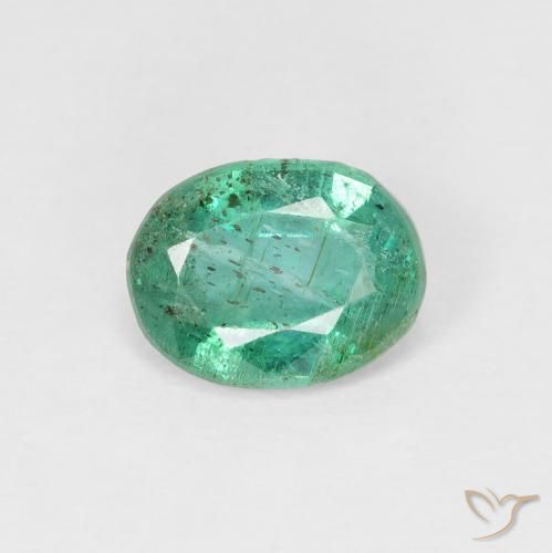 1.09ct طبيعي أخضر رائع زمرد, بيضوي, VS-SI
