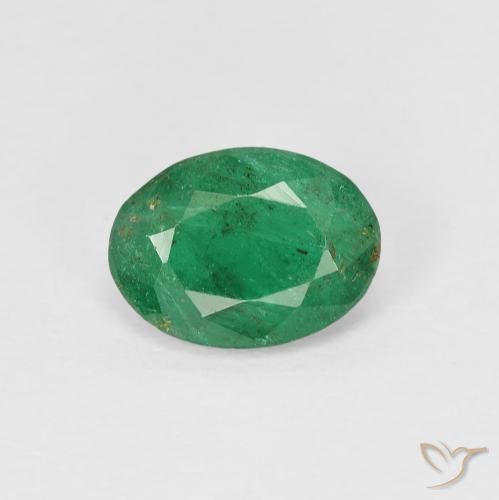 1.02ct طبيعي أخضر دافئ زمرد, بيضوي, VS-SI