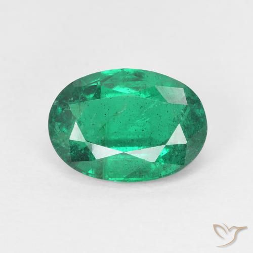 1.93ct طبيعي الأخضر الغامق زمرد, بيضوي, قليلا جدا