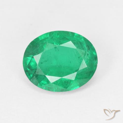 1.80ct طبيعي أخضر دافئ زمرد, بيضوي, قليلا جدا