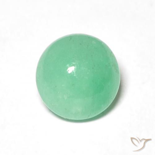 1.05ct طبيعي اخضر فاتح زمرد, دائري, نصف شفاف