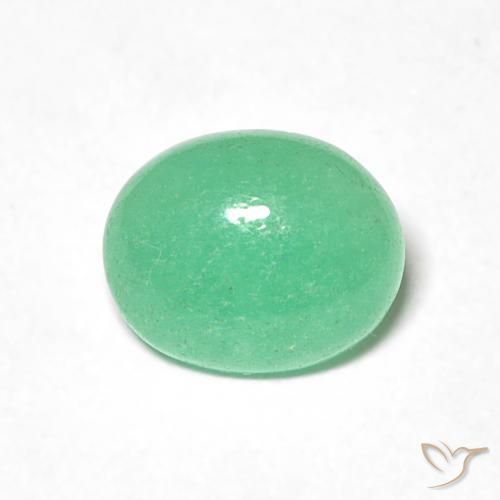 0.99ct طبيعي اخضر فاتح زمرد, بيضوي, نصف شفاف