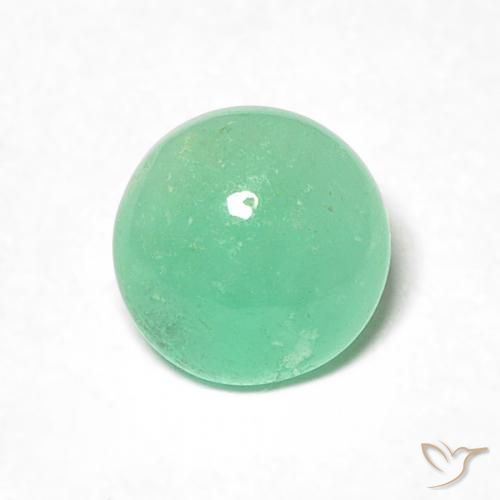 0.70ct طبيعي أخضر نعناعى فاتح زمرد, دائري, نصف شفاف