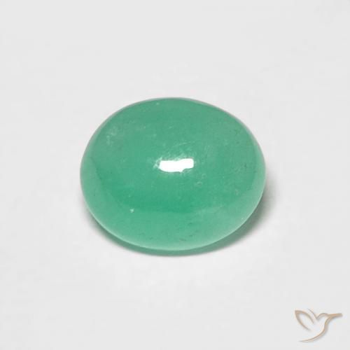 0.62ct طبيعي أخضر نعناعى كثيف زمرد, بيضوي, نصف شفاف