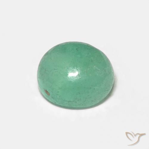 0.83ct طبيعي اخضر فاتح زمرد, بيضوي, نصف شفاف