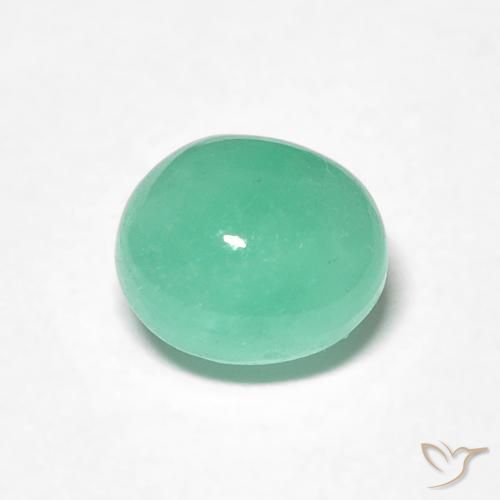 1.27ct طبيعي أخضر فستقى زمرد, بيضوي, نصف شفاف