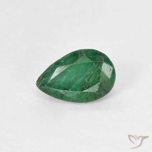 0.36ct طبيعي أخضر متوسط زمرد, شكل الكمثرى, SI