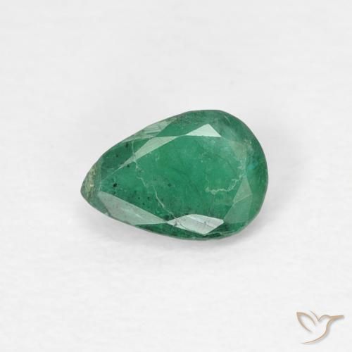 0.33ct طبيعي أخضر متوسط زمرد, شكل الكمثرى, SI