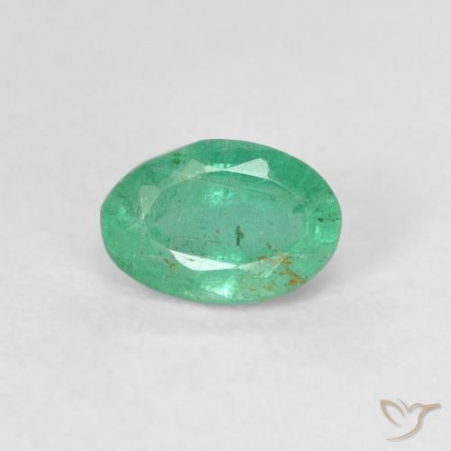 0.45ct طبيعي أخضر رائع زمرد, بيضوي, SI